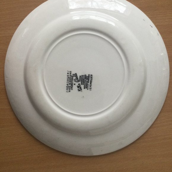 3 dinner plates bundle wood & son, Georgian china, Kathie Winkle rose 22k gold - Picture 7 of 7